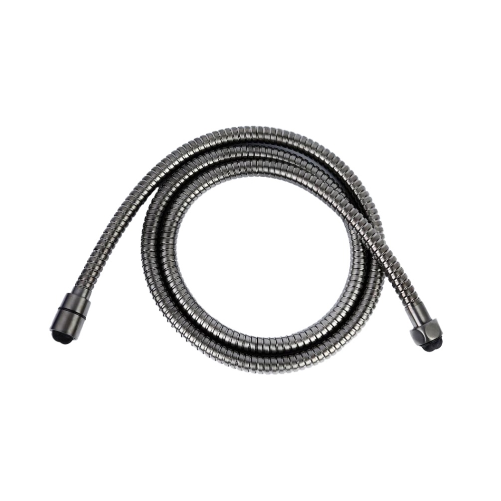Product Cut out image of the JTP Vos Brushed Black 1500mm Metal Shower Hose