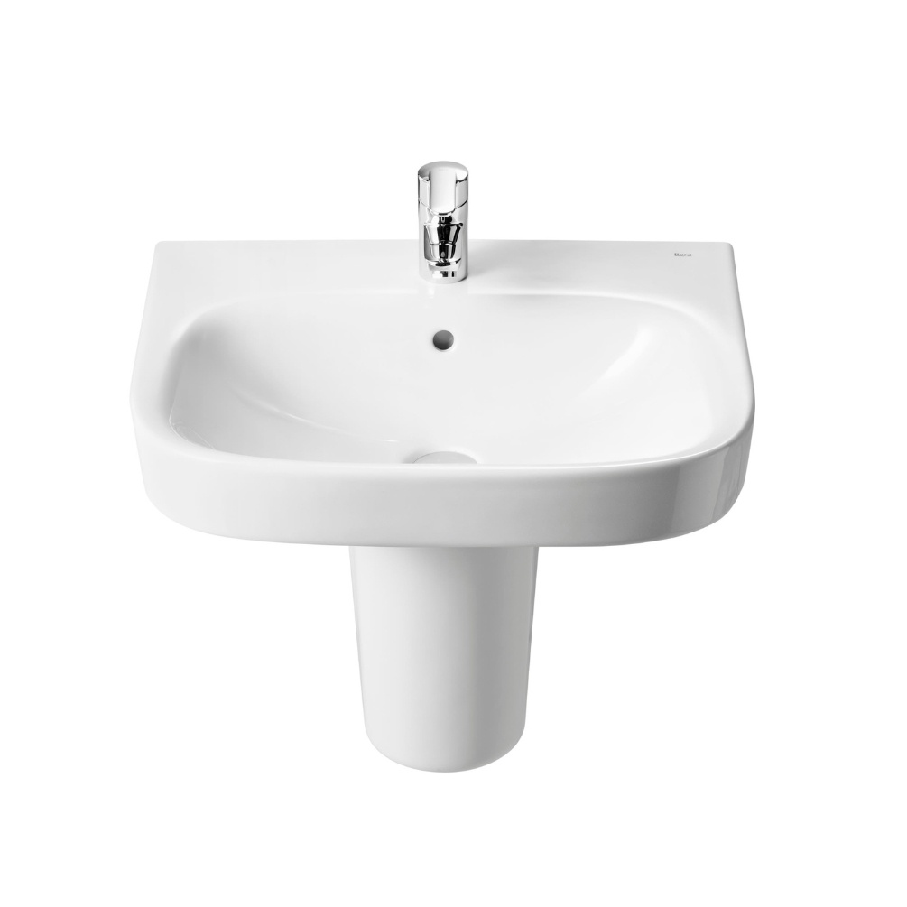 Product cut out image of the Roca Debba 550mm Basin & Semi-Pedestal