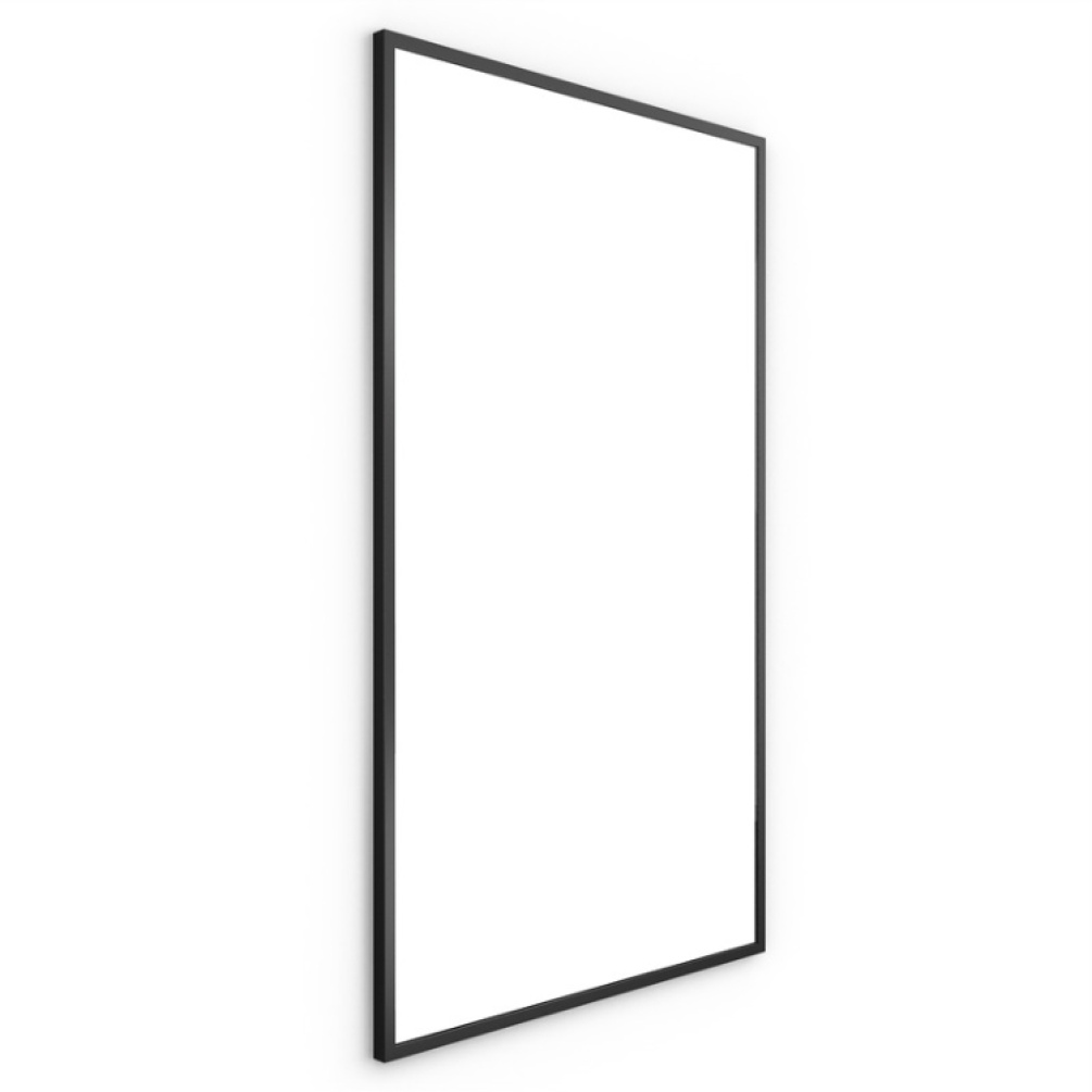 Product Cut out image of Origins Living Docklands Black 1200mm Rectangular Mirror on an angle