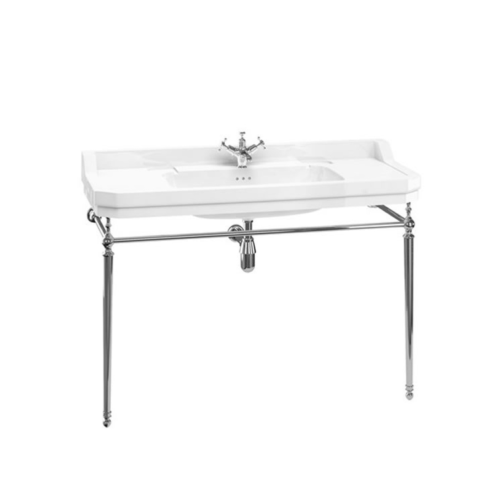 Product Cut out image of the Burlington Edwardian 1200mm Basin & Chrome Washstand