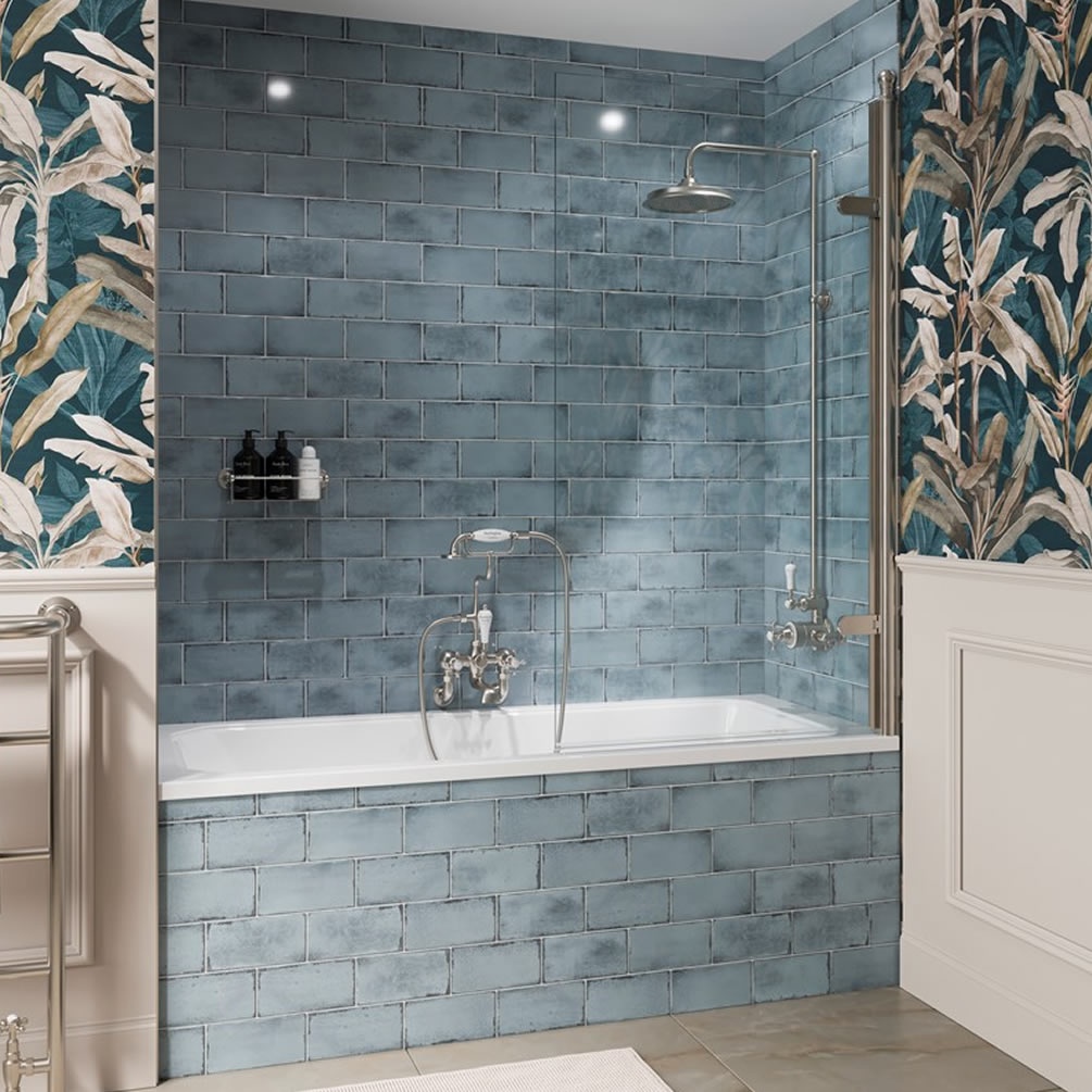 Burlington Classique 1850 Brushed Nickel Bath Screen