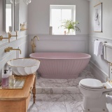 BC Designs Casini 1680mm Freestanding Bath - Satin Rose - Image 1