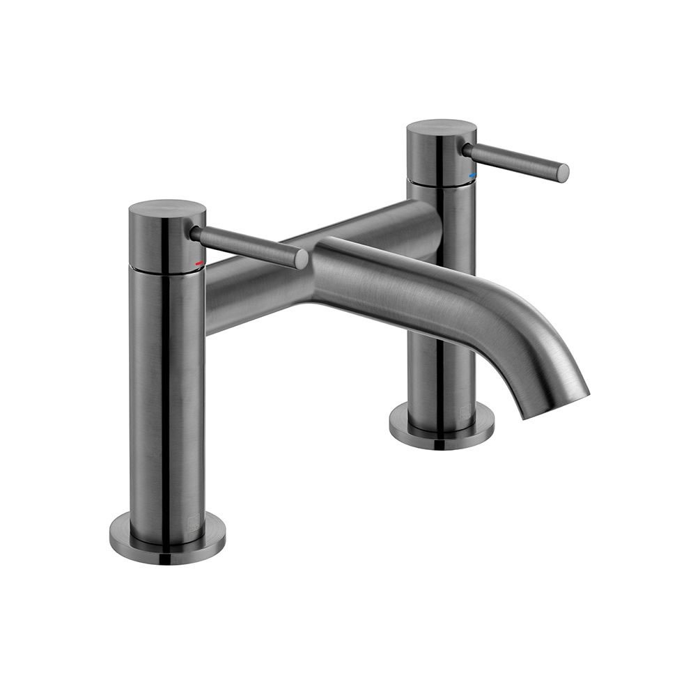 Cutout image of Vado Individual Origins Brushed Black Deck-Mounted Bath Mixer