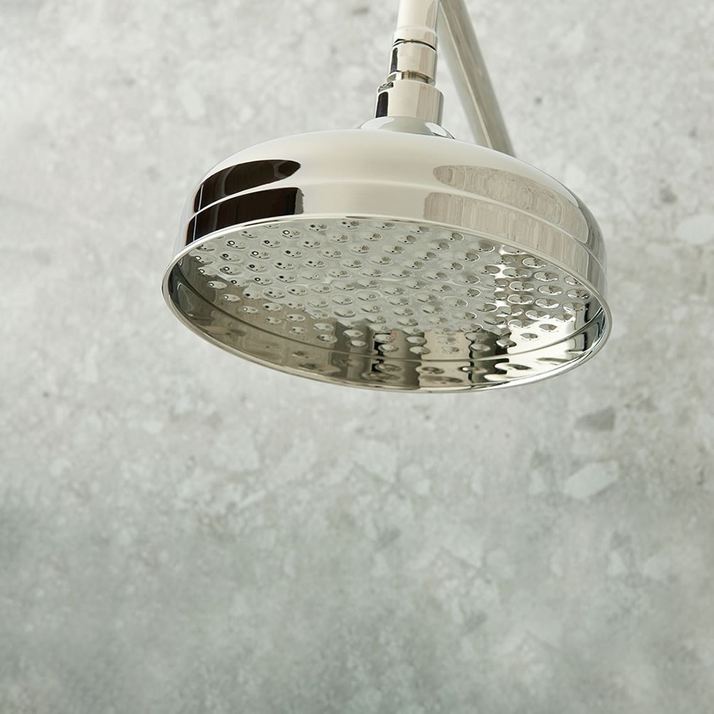 Booth & Co. Axbridge Nickel Wall Mounted Shower Head & Arm - Lifestyle