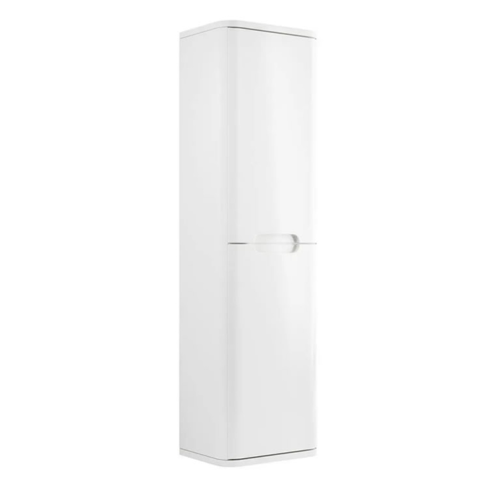 Apex White Gloss 350mm Wall Hung Tall Storage Unit