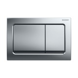 Cutout image of Geberit Alpha01 Square Bright Chrome Dual Flush Plate