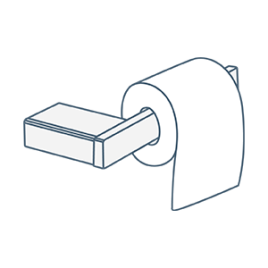 iconography image of a toilet roll / toilet paper holder