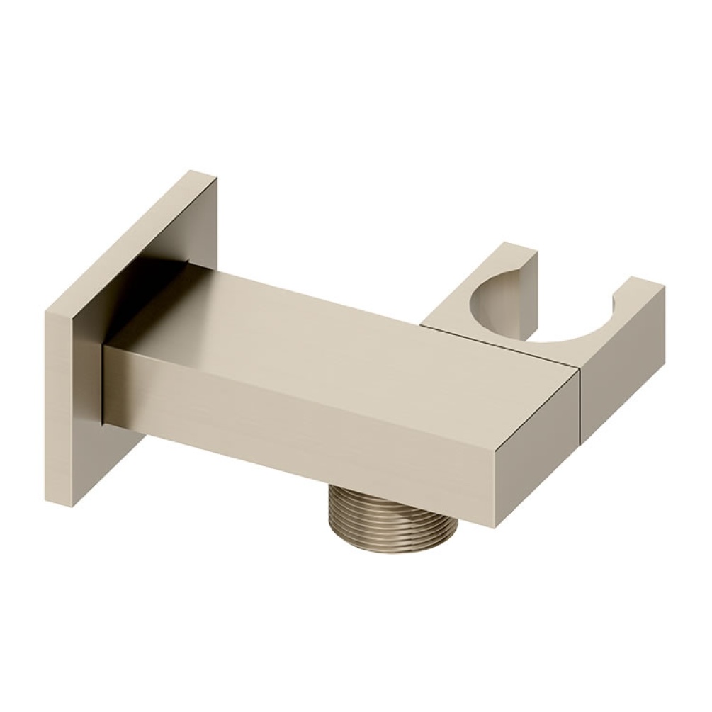 Photo of Abacus Emotion Brushed Nickel Square Wall Outlet & Holder