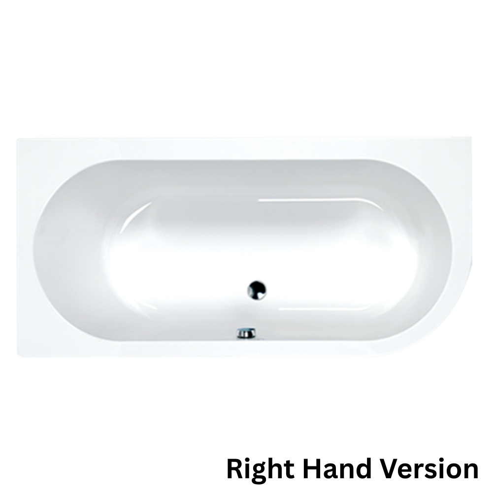 Product cut out image of the Carron Status 1700mm x 800mm Carronite Right Hand Corner Bath