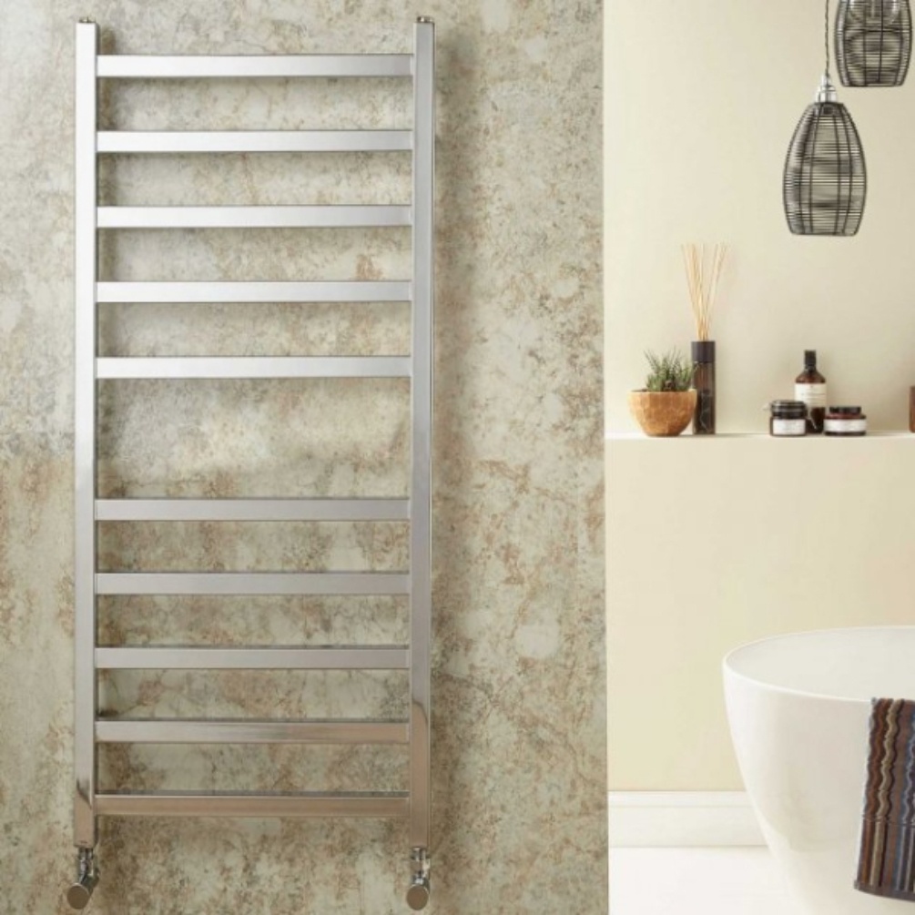 Velaro Baxx 800mm x 500mm Chrome Designer Towel Radiator