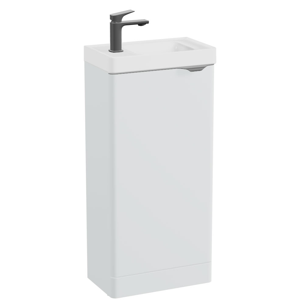 Vado Cameo 400mm Floorstanding Vanity Unit & Ceramic Basin - Left Hand