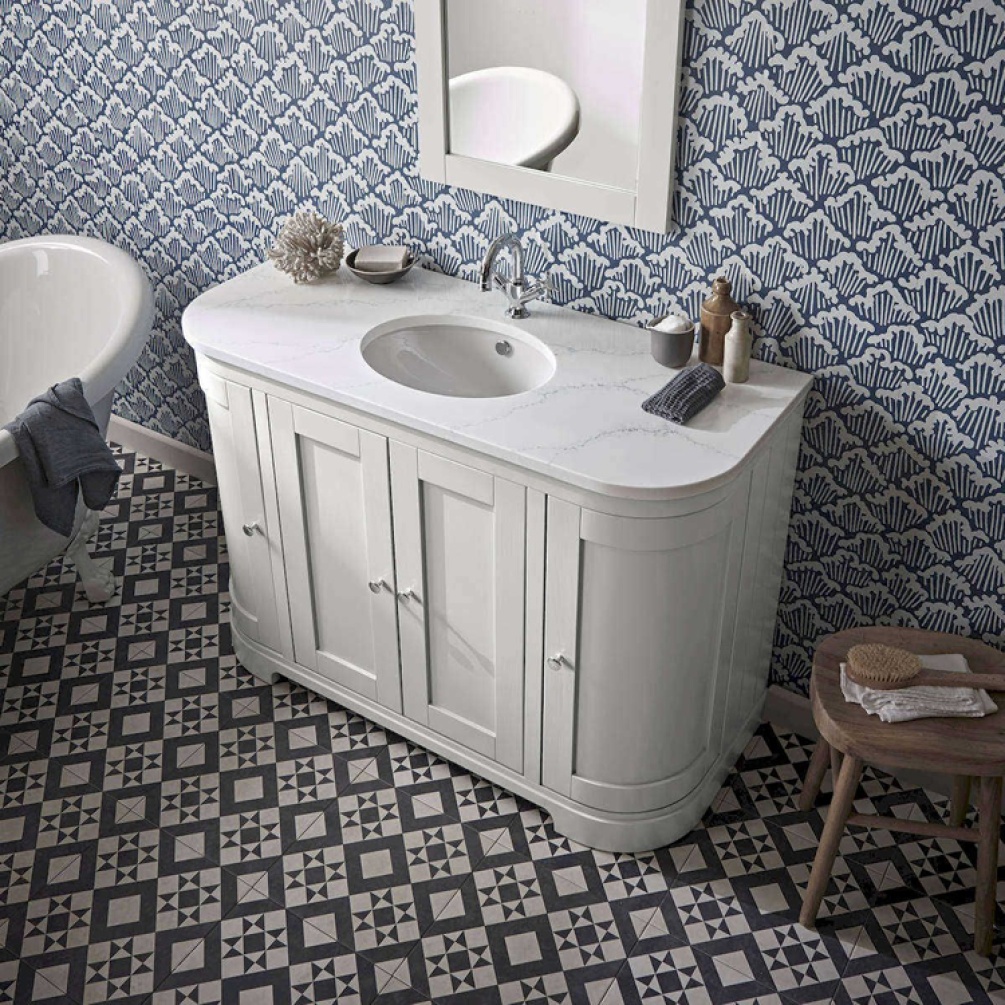 Tavistock Lansdown 1200mm Curved Underslung Single Basin Vanity Unit & Worktop