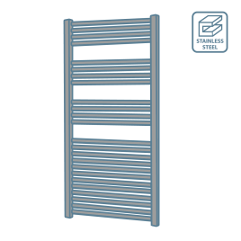 iconography image of a stainless steel coloured radiator showing stainless steel bathroom radiators and towel rails
