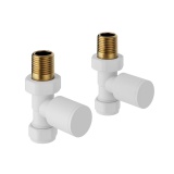 Vado Muse Matt White Straight Radiator Valves