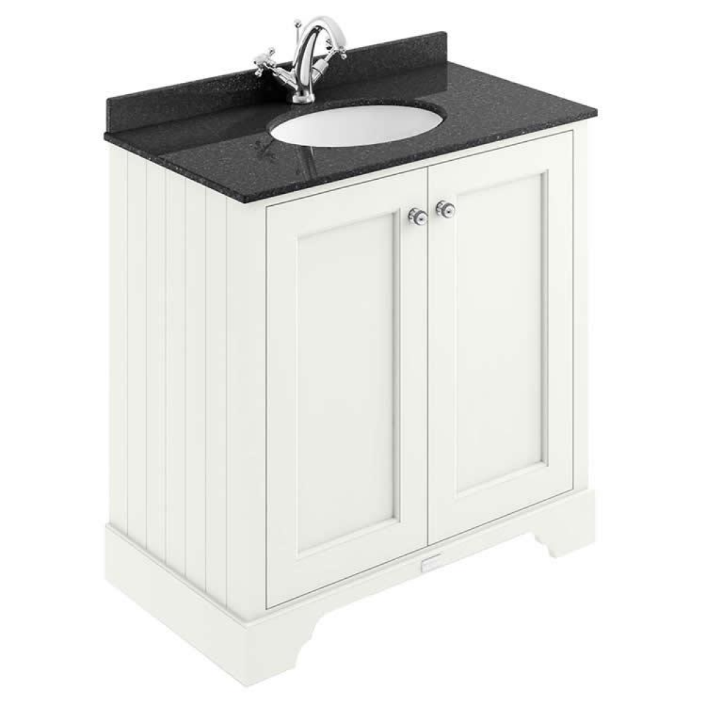 Photo of Bayswater Pointing White 800mm 2 Door Vanity Unit & Worktop Outline