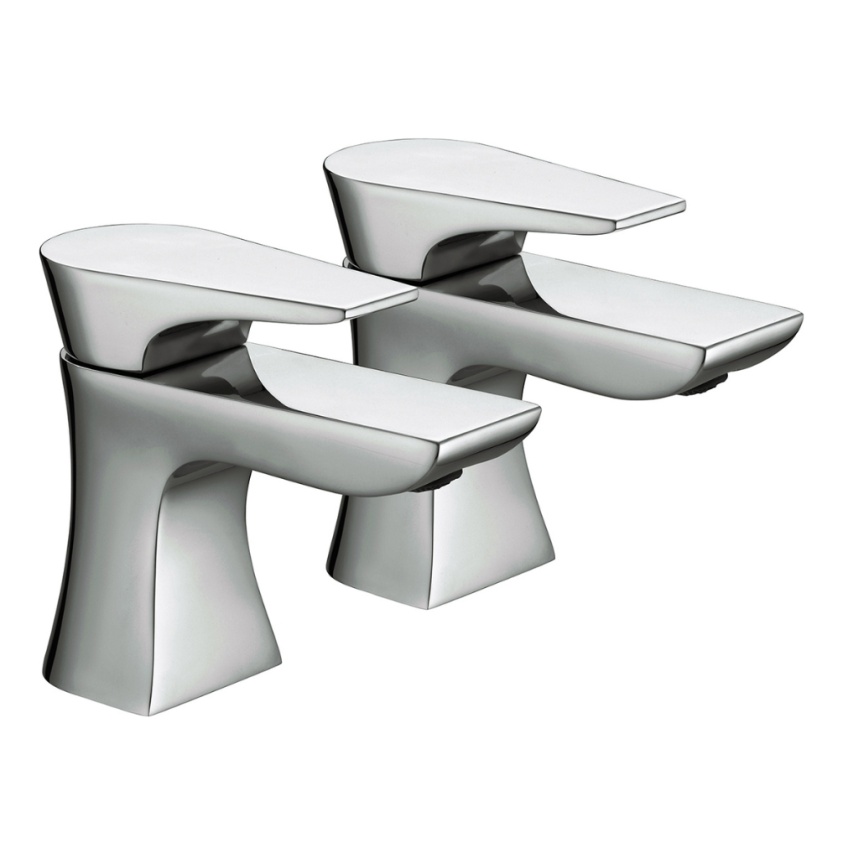 Bristan Hourglass Chrome Bath Pillar Taps | Sanctuary
