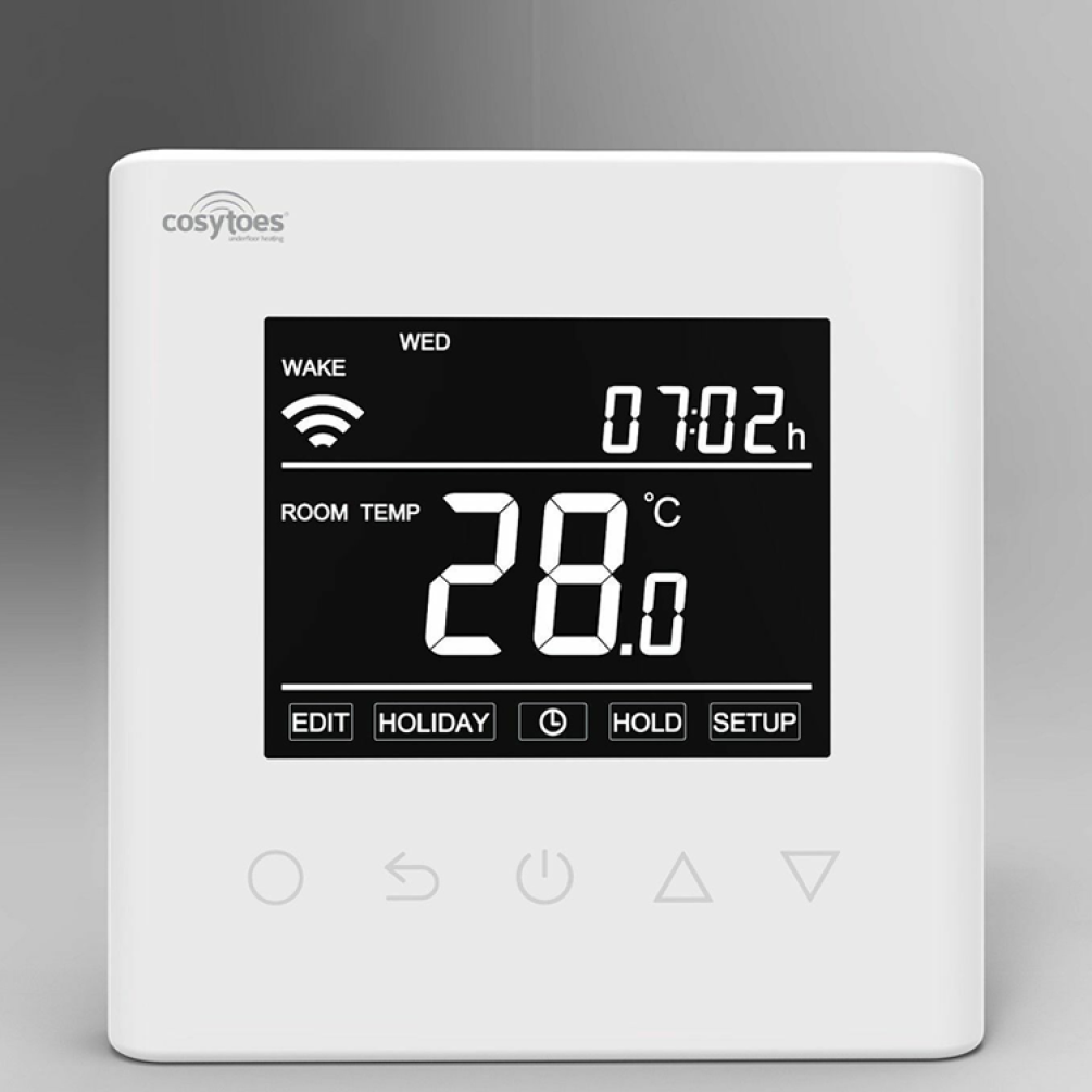 Product Cut out image of the Cosytoes Curve White Wi-Fi Enabled Timerstat