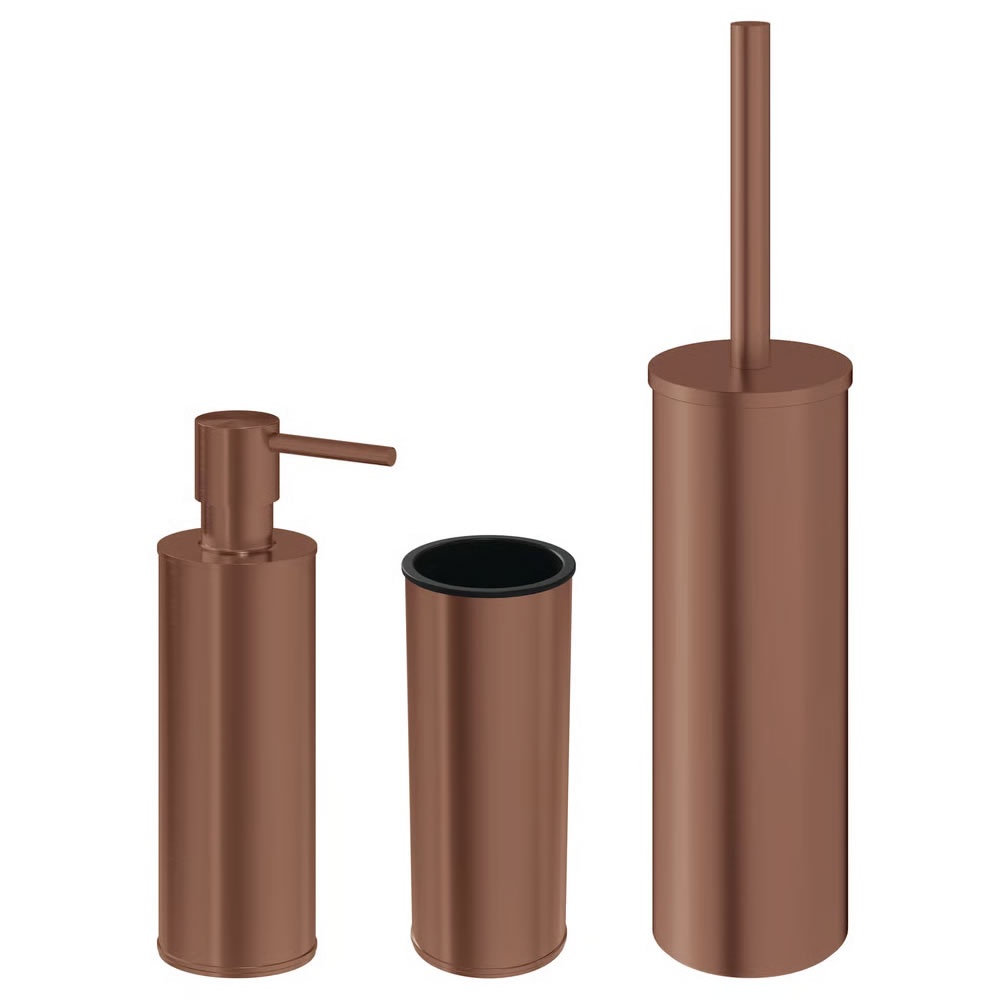 Cutout image of Crosswater MPRO Brushed Bronze Freestanding Accessory Set