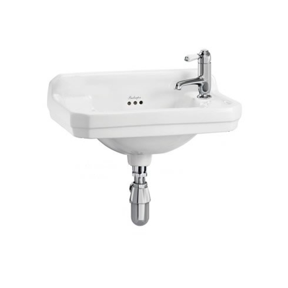 product cut out image of burlington 510mm cloakroom basin with 1 tap hole right hand - B8R
