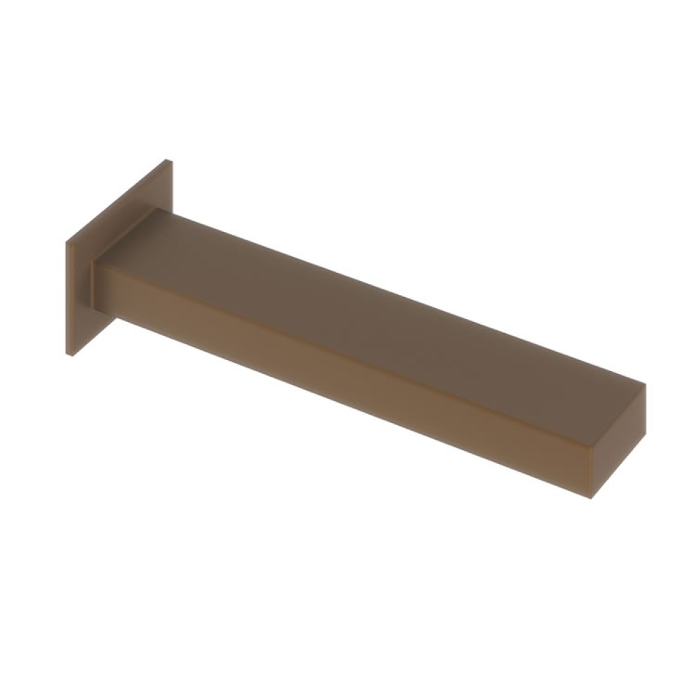 Product Cut out image of the Abacus Plan Brushed Bronze Wall Mounted Bath Spout