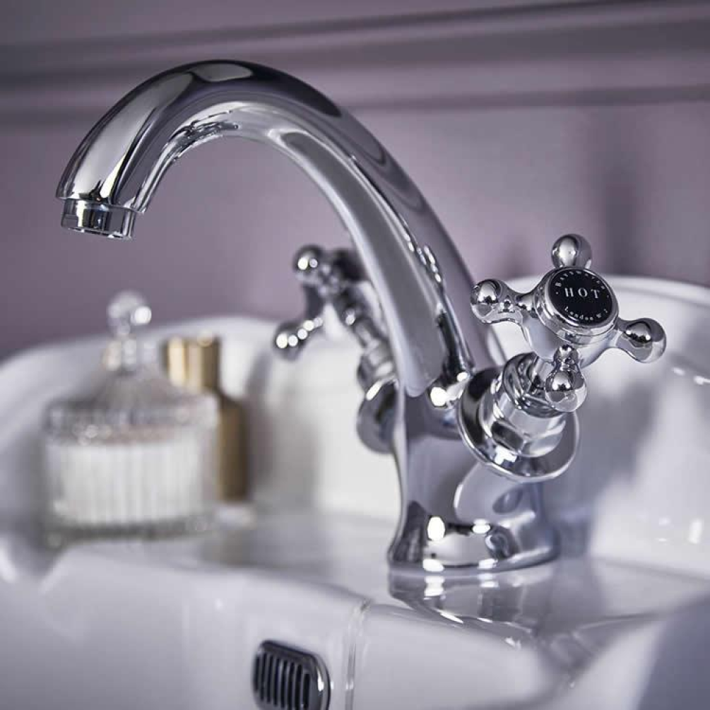 Photo of Bayswater Crosshead Black & Chrome Mono Basin Mixer