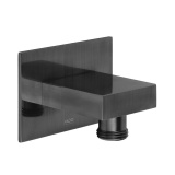 Cutout image of Vado Individual Brushed Black Square Wall Outlet