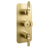 Photo Of Crosswater Union Brushed Brass Thermostatic Lever Shower Valve