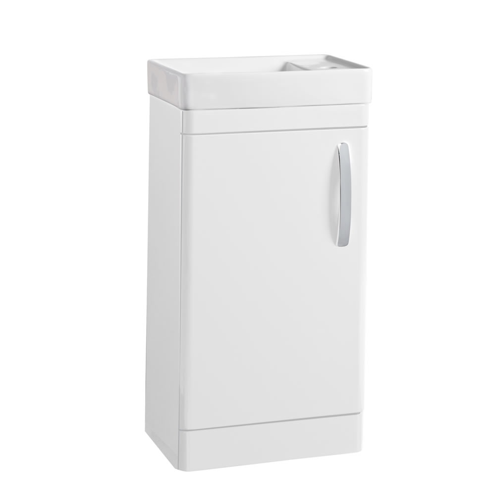 Tavistock Compass 450mm Gloss White Freestanding Unit & Basin
