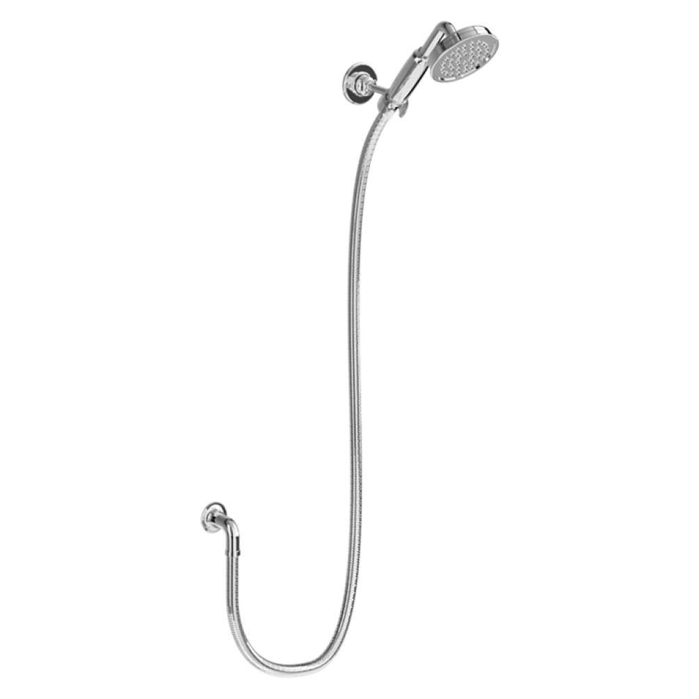 Burlington Riviera Fixed Hose & Handset - Chrome Finish Cutout