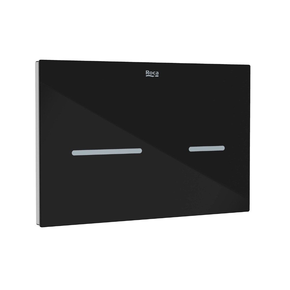 Cut out image of the Roca Duplo One EP3 Black Electronic Touchless Dual Flush Plate