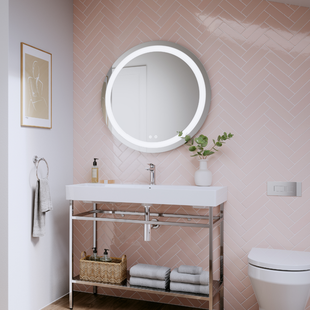 Lifestyle Photo of  Britton Shoreditch Circular LED Mirror