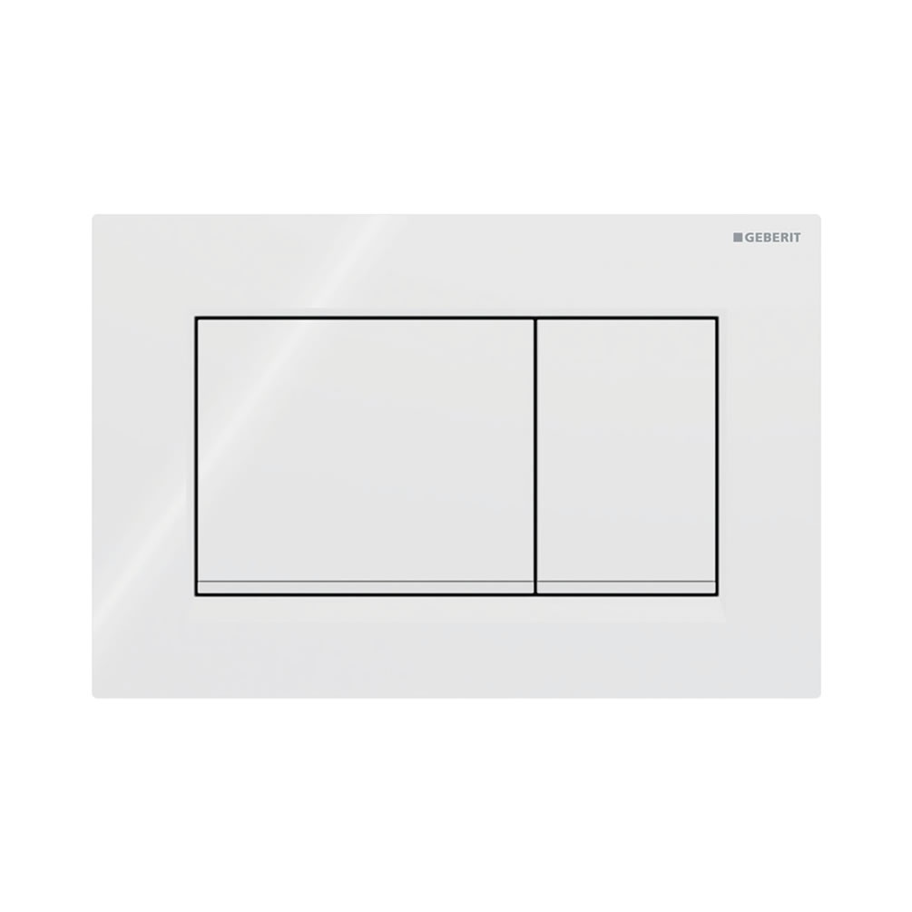 Cutout image of Geberit Sigma20 White / Matt White Dual Flush Plate