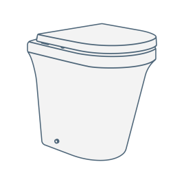 iconography image of a modern comfort height toilet with a contemporary design and extra height