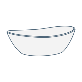 iconography image of a countertop bathroom sink/basin or vessel sink