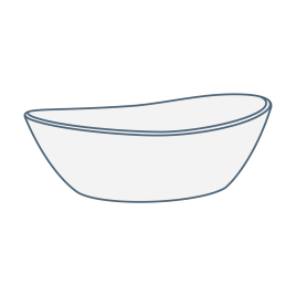iconography image of a countertop bathroom sink/basin or vessel sink