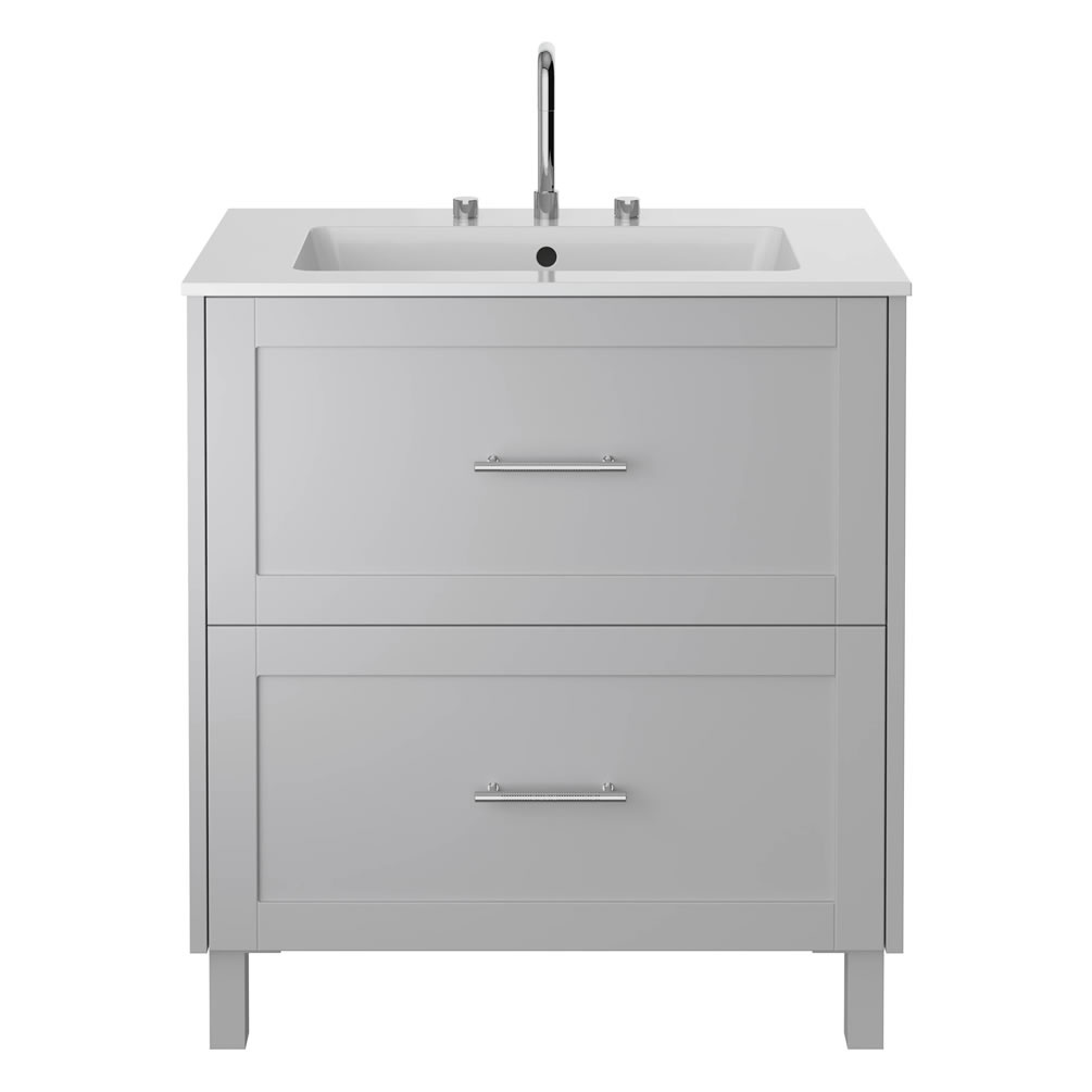Heritage Lynton 800mm Dove Grey Freestanding Vanity Unit