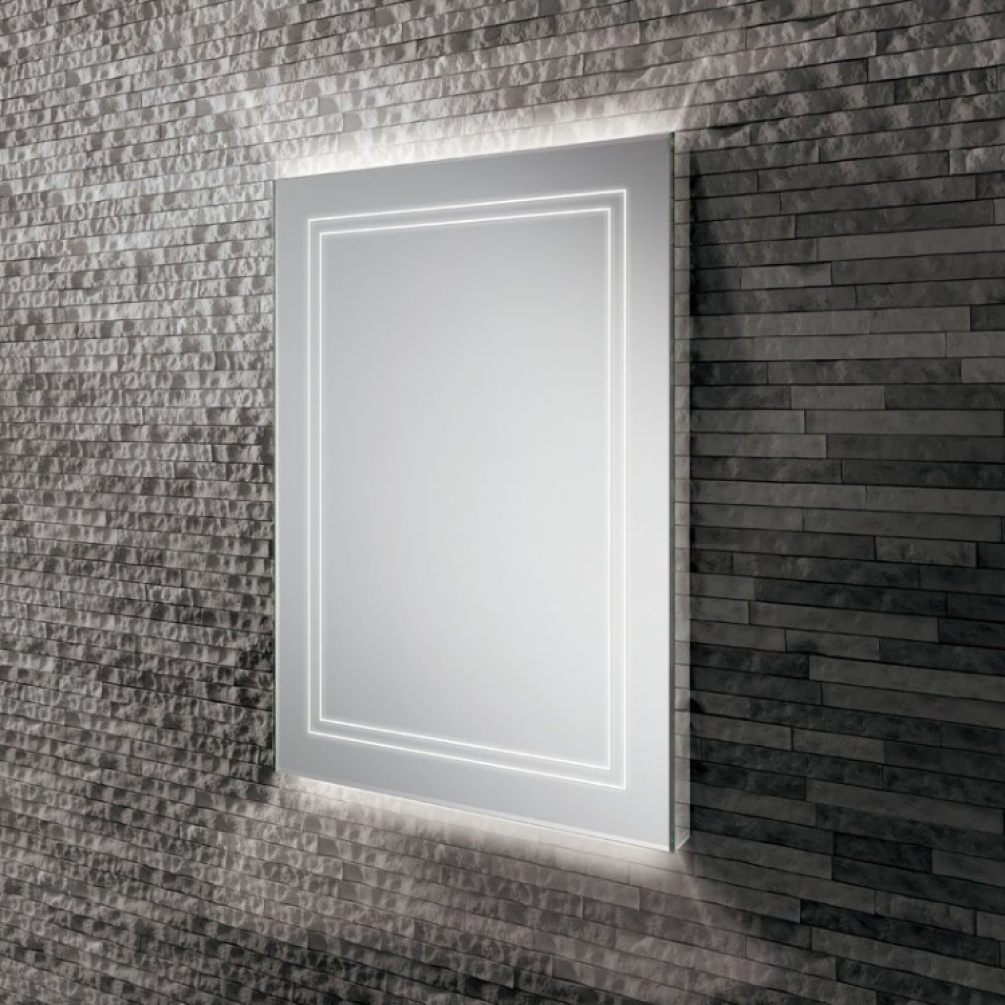 Close up product image of the HIB Outline 500mm LED Bathroom Mirror