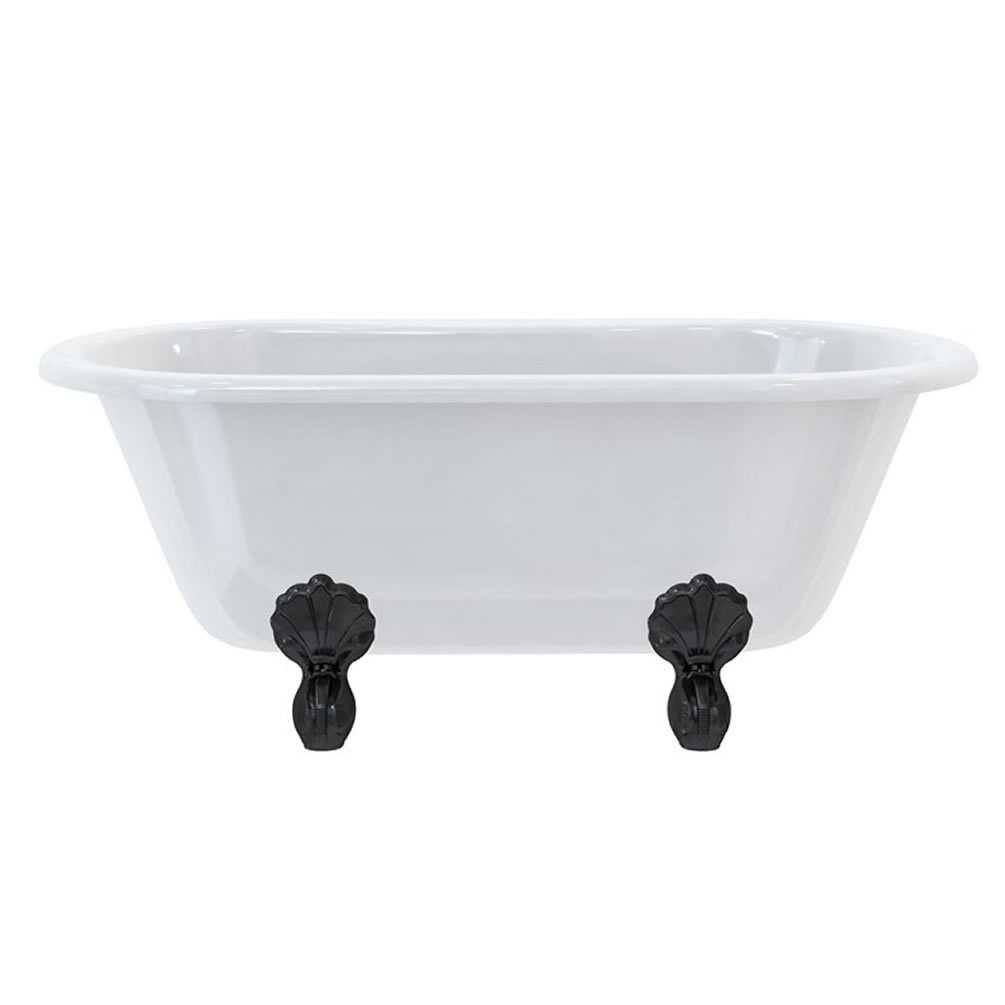 Burlington Windsor 1500mm Freestanding Bath With Black Claw Feet
