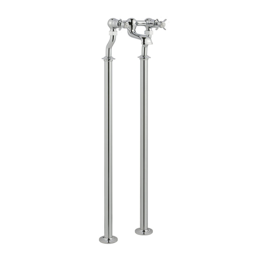 Photo of JTP Grosvenor Pinch Floorstanding Bath Filler Cutout - White Indices