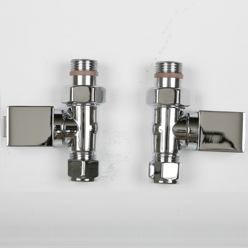 Product lifestyle image of The Sussex Range by JIS Solar Square Straight Valves in Chrome VFSQ-P VFSQ-S