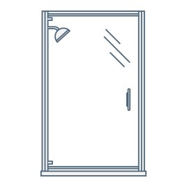 iconography image of a shower door for the shower doors products section