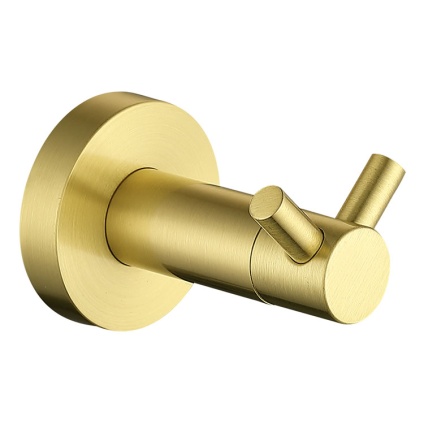 Cutout image of Sanctuary Apex Brushed Brass Robe Hook