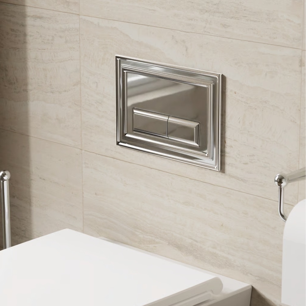 Lifestyle image of the Crosswater Belgravia Traditional Chrome Flush Plate