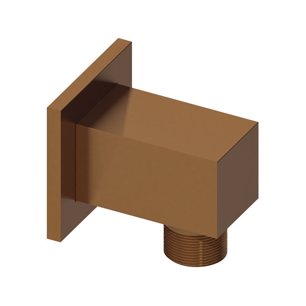 Photo of Abacus Emotion Brushed Brass Square Wall Outlet