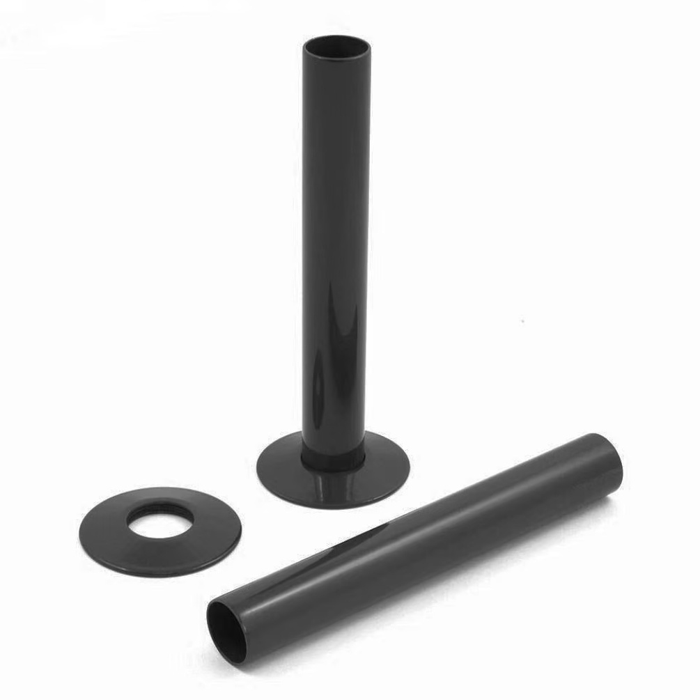 Crosswater Matt Black 130mm Pipe & Cover Cut Out 1