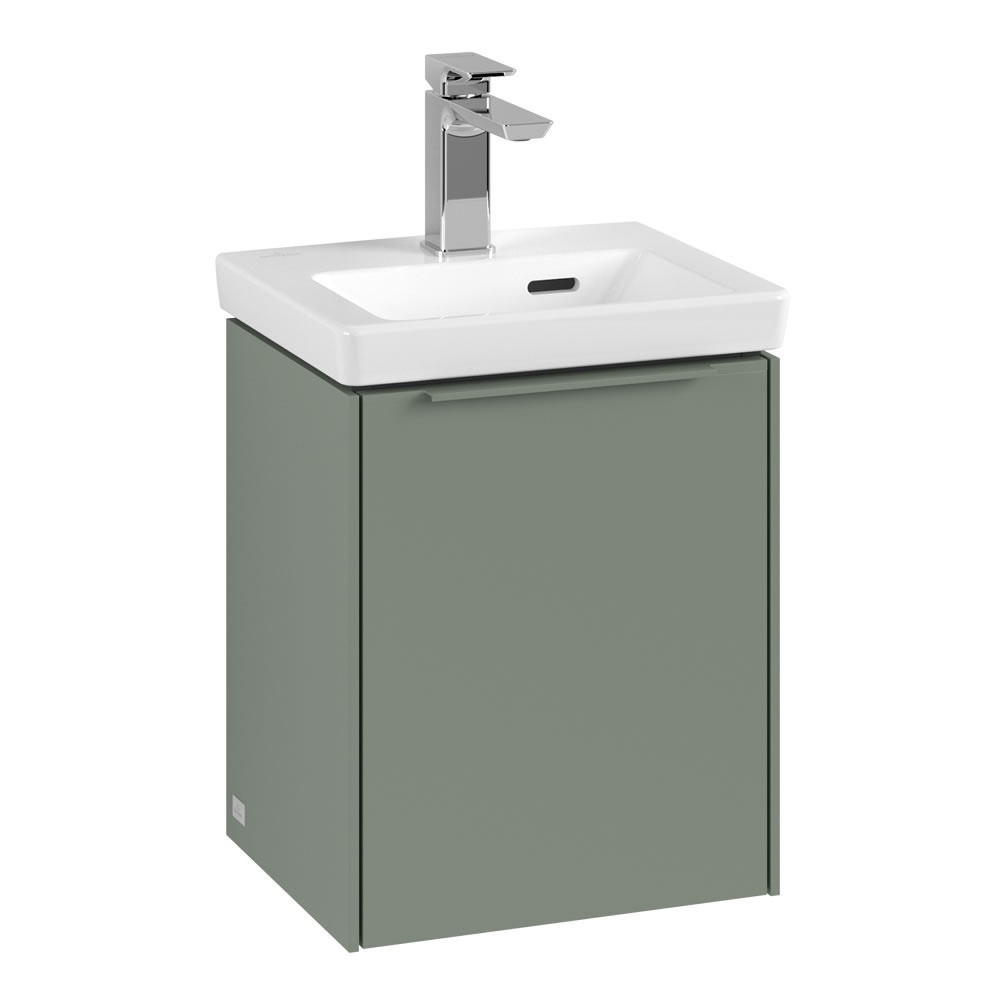 Cutout image of Villeroy & Boch Subway 3.0 Soft Green 370mm Wall-Hung Basin Vanity Unit