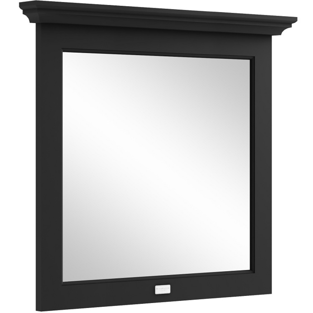 Product cut out photo of Bayswater 800mm Matt Black Traditional Flat Mirror BAYF481