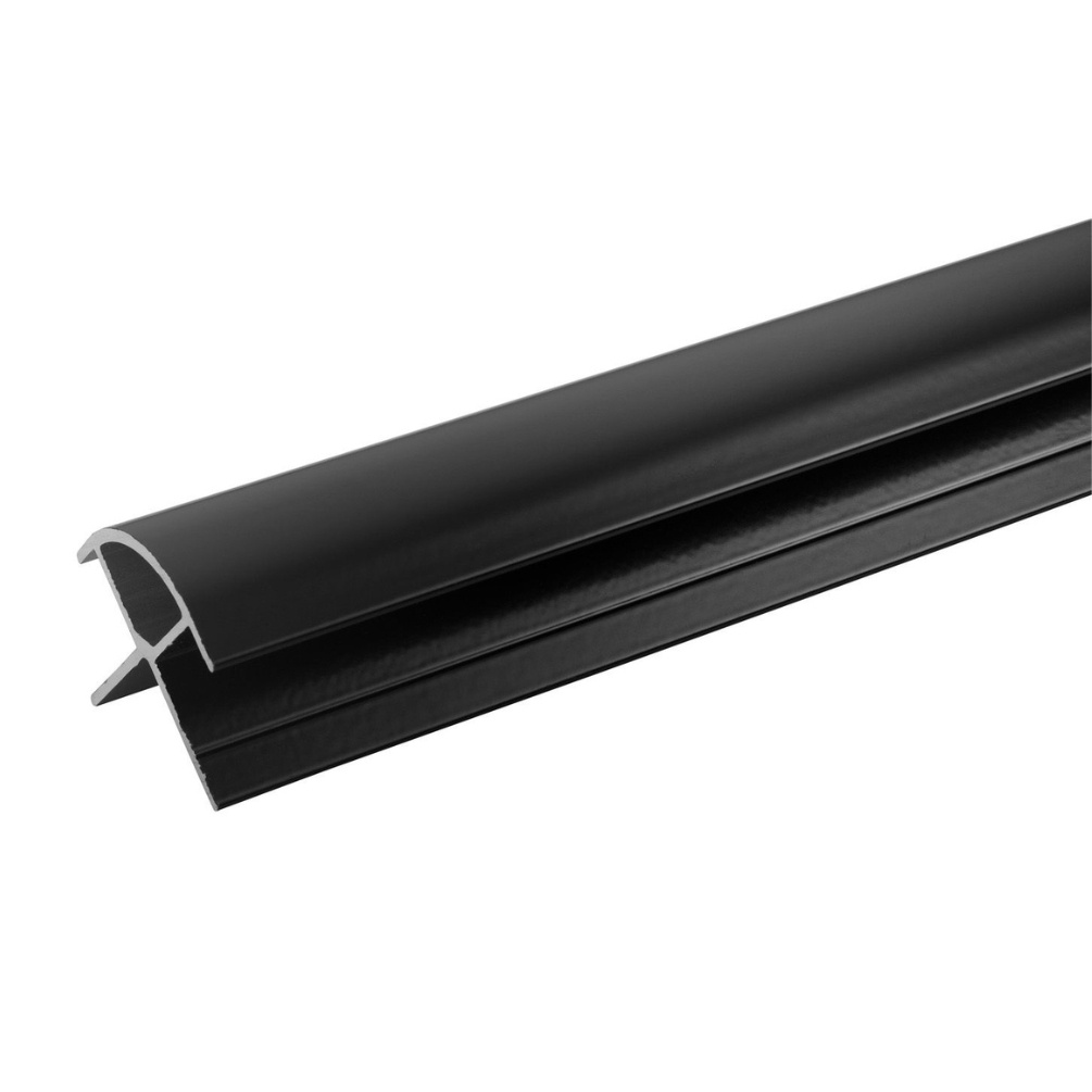 Cut out image of the Showerwall Compact Black External Corner Trim