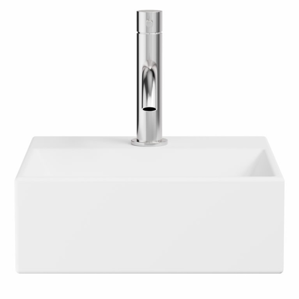 Cutout image of Crosswater Beck Matt White 300mm Cloakroom Basin