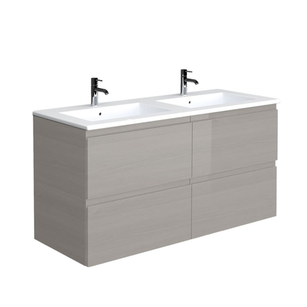 Rak Joy 1210mm Grey Elm Wall Hung Unit & Basin - Image 1